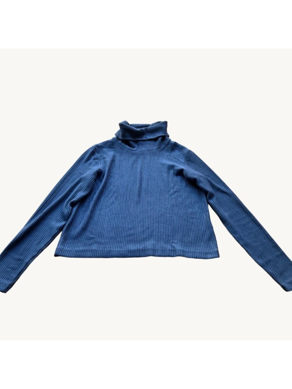 Club Monaco Size S Navy Blue Meredy Rib Knit Long Sleeve Turtleneck Sweater Top - Picture 3 of 14